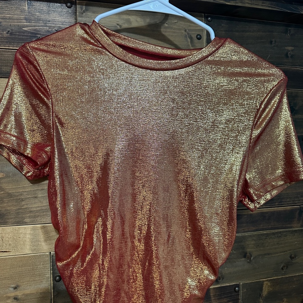 Metallic Gold Women's Top